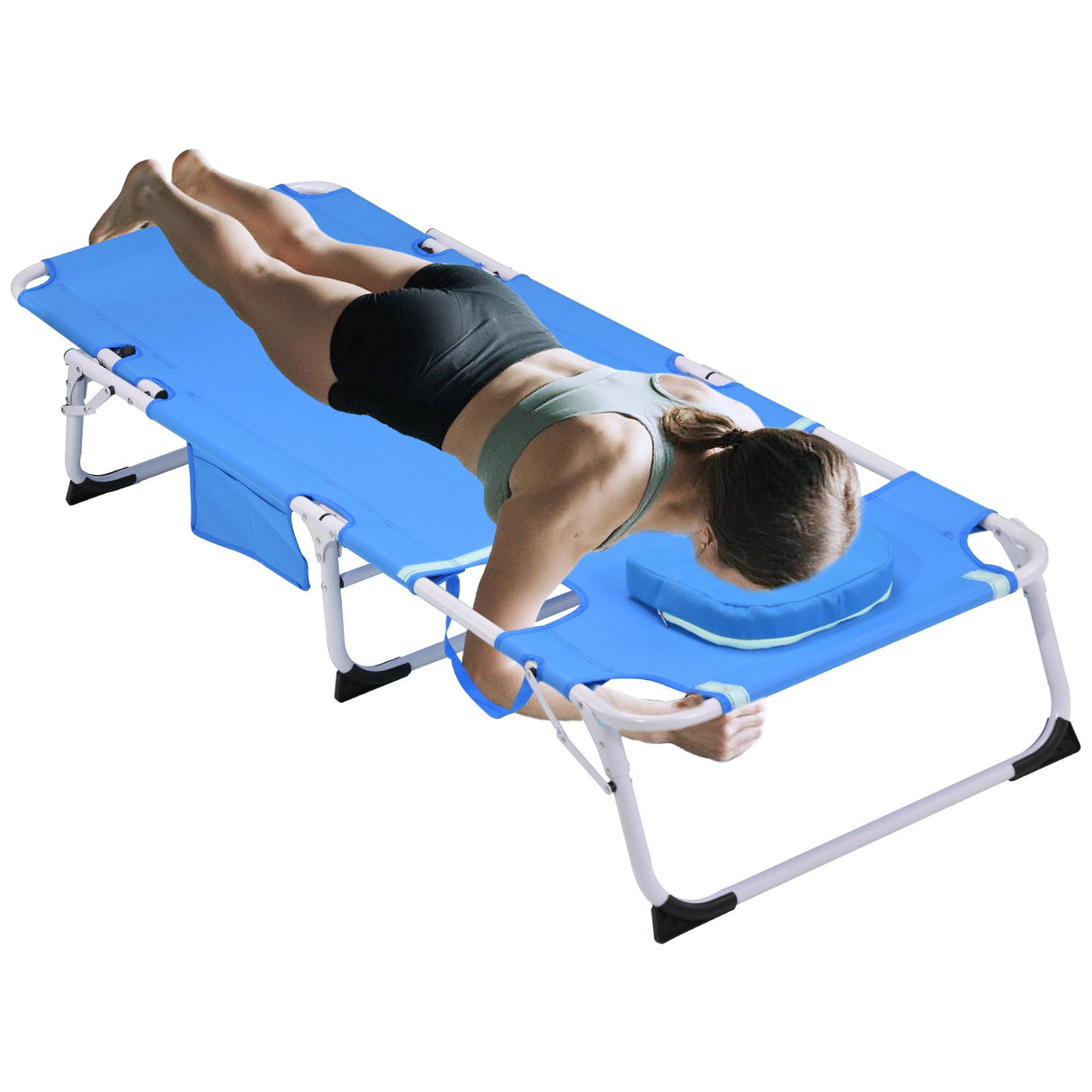 3-in-1 Heavy Duty Tanning Chair with Face Hole Adjustable