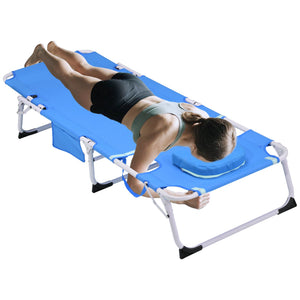 3-in-1 Heavy Duty Tanning Chair with Face Hole Adjustable