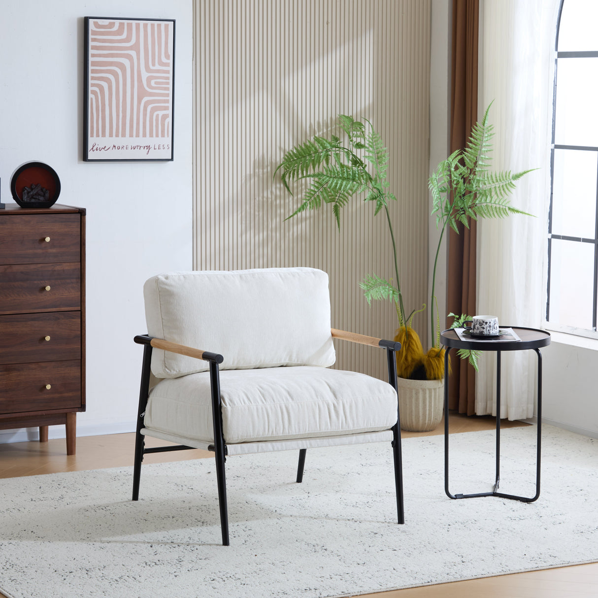 Portwyn Modern Accent Chair with Plush Cushions