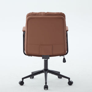 Mid Back Home Office Desk Task Chair with Wheels and Arms