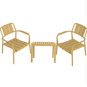 3 Piece Indoor/Outdoor Leisure Table And Chair Set