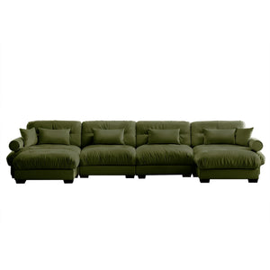 Super Comfort Oversized Modular Sectional Sofa With Movable Ottoman