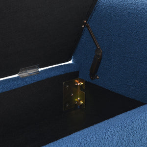 Modern Teddy Upholstered Large Bed End Bench With Arms And Storage