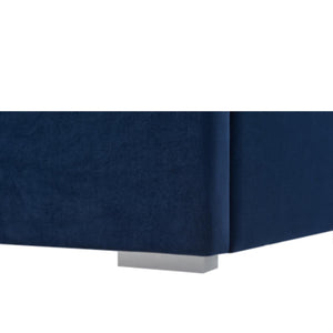 Comfortable Upholstered Bed With Vertical Channel Tufted Wingback Headboard