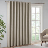 Printed heathered blackout window patio panel