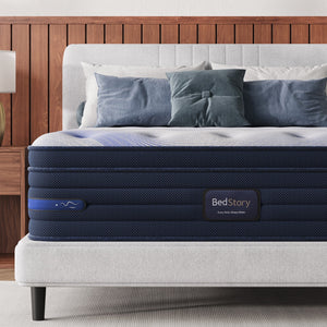 Firm Cooling Hybrid Mattress with Advanced Support - Blue