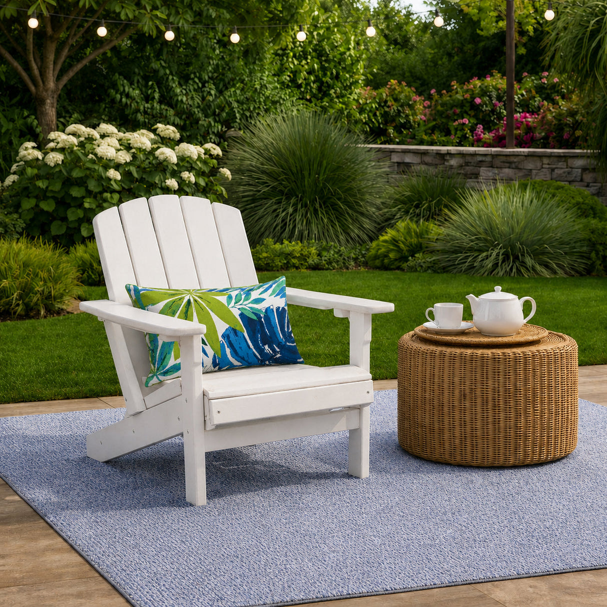 4 Pack Outdoor Lumbar Pillow with Inserts