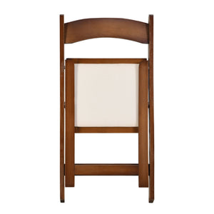 Solid Wood Upholstered Folding Chair Set, Dining Room (Set of 4)