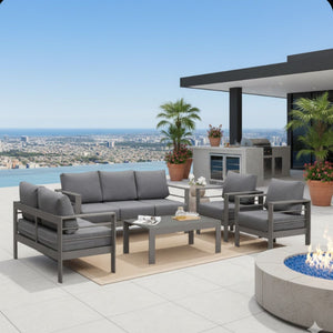 Outdoor Patio Set, All-Weather & Thick Cushions