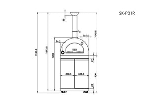 Black Gas Grill Four Burners Grill-B Stainless Steel Outdoor Kitchen Islands