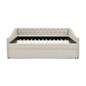Upholstered Daybed With USB Charging & Pull Out Bed