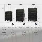 Hardshell Luggage Sets 3 Pcs Spinner Suitcase with TSA Lock