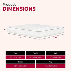 Premium 9" Medium Pocket Spring Mattress