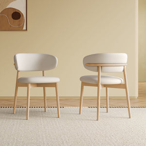 Dining Chair Set of 2 for Dining Room and Kitchen - White