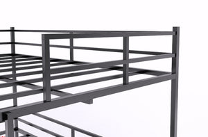 Full Size House Loft Bed With Slide And Ladder - Black