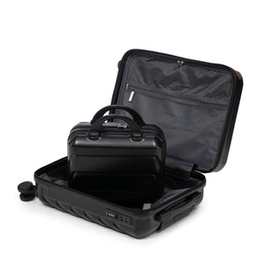 ABS Spinner Wheel Luggage Set with Combination Lock - Black