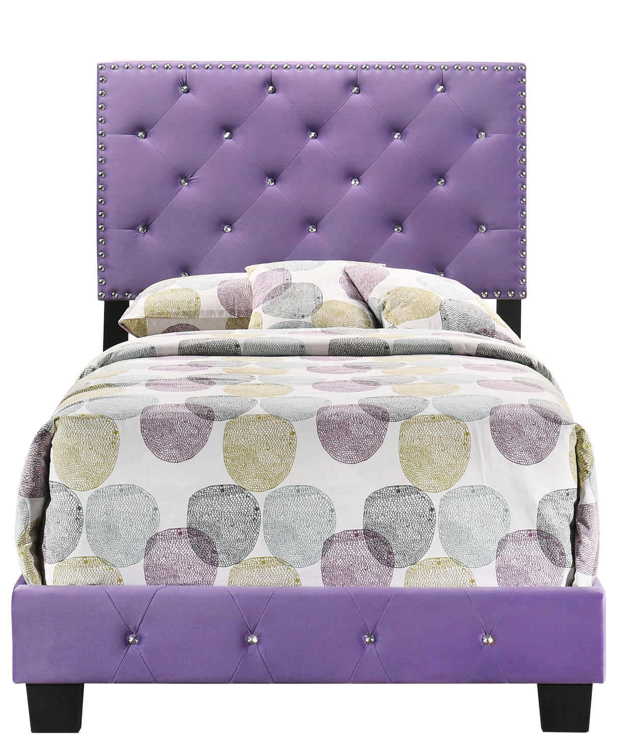 Glory furniture suffolk g1402-tb-up twin bed , purple