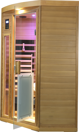 Low EMF Two person Far-infrared Red cedar Deluxe indoor pentagonal sauna room