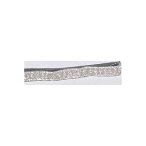 1" Luxury Jeweled Ribbon: Silver (5 Yards)
