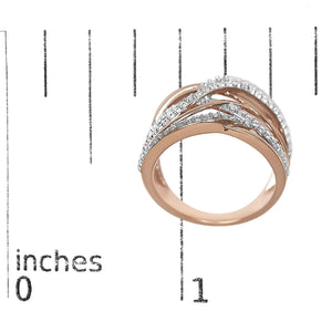 .925 Sterling Silver Diamond Accent Crossover Ring (I-J Color, I2-I3 Clarity)