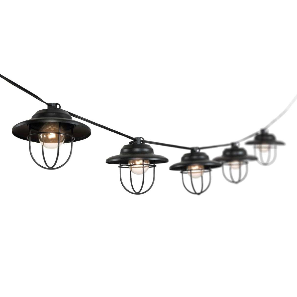 10 ft Farmhouse Outdoor String Lights with Stay - Lit Technology - Tuesday Morning - Outdoor Lighting