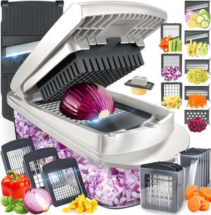 8 in 1 Vegetable Slicer Chopper with Container Mandoline Cutter