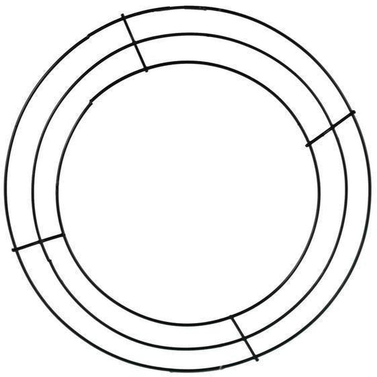 10-inch Plain Wire Wreath Form: 3 Wire Black Frames