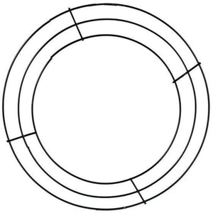 10-inch Plain Wire Wreath Form: 3 Wire Black Frames