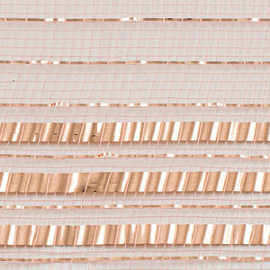 10" Metallic Foil Border Mesh Ribbon: Rose Gold (10 Yards)