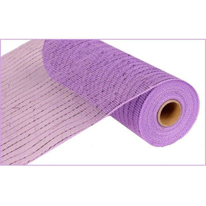 10" Metallic Mesh Lavender with Lavender Foil Mesh Ribbon (10 Yards)