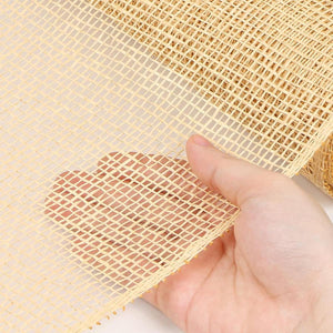 10" Poly Burlap Mesh Ribbon: Beige