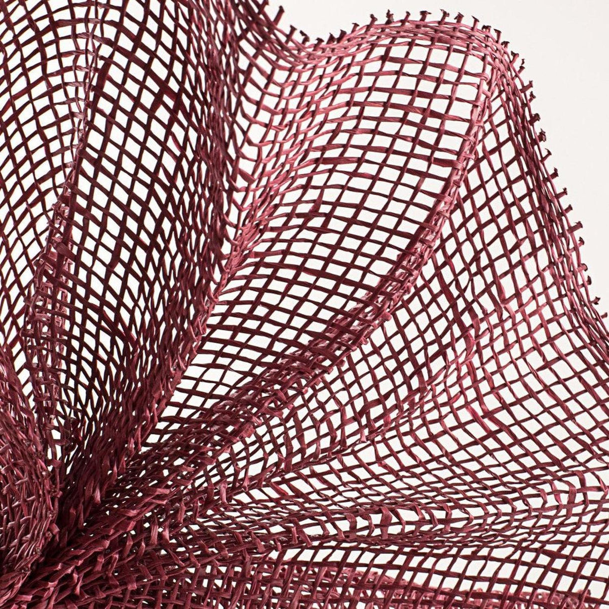 10" Poly Burlap Mesh Ribbon: Cranberry Red