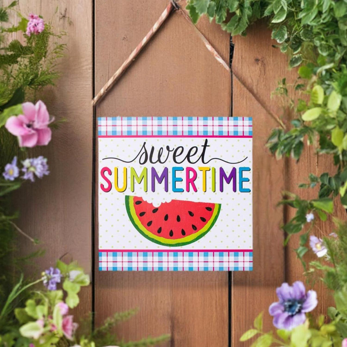 10" Wooden Sign: Sweet Summertime/Watermelon