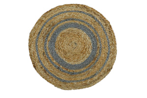 100% ALL NATURAL FIBER HAND BRAIDED BOHO ROUND JUTE RUG | JR25R