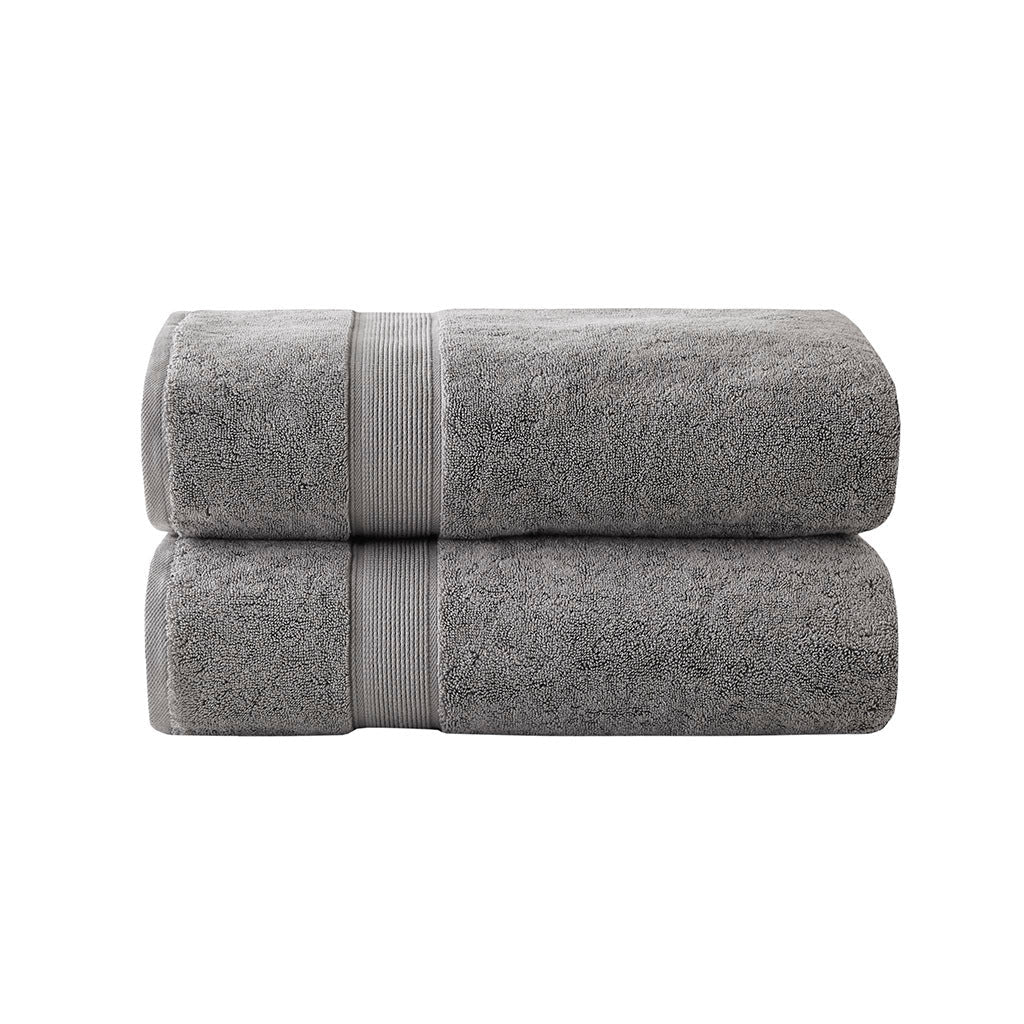 100% cotton bath sheet antimicrobial 2 piece set - Tuesday Morning - Bath Towels