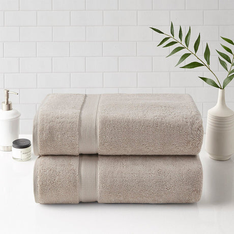 100% cotton bath sheet antimicrobial 2 piece set - Tuesday Morning - Bath Towels