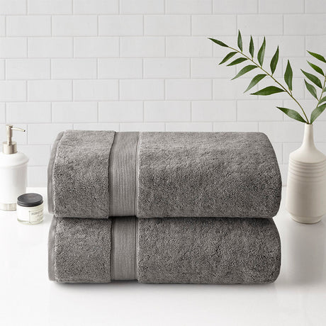 100% cotton bath sheet antimicrobial 2 piece set - Tuesday Morning - Bath Towels