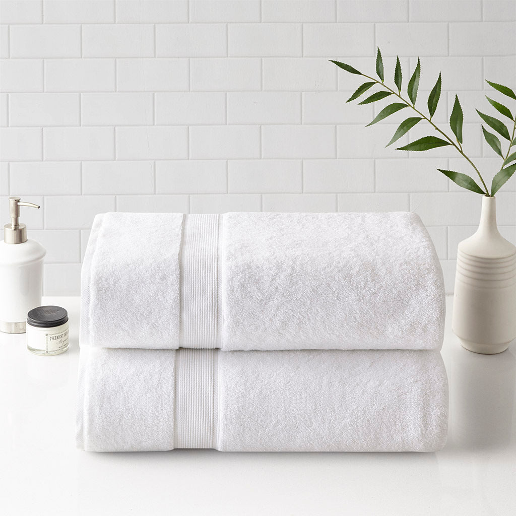 100% cotton bath sheet antimicrobial 2 piece set - Tuesday Morning - Bath Towels