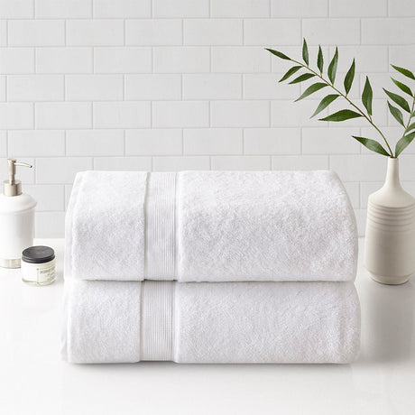 100% cotton bath sheet antimicrobial 2 piece set - Tuesday Morning - Bath Towels