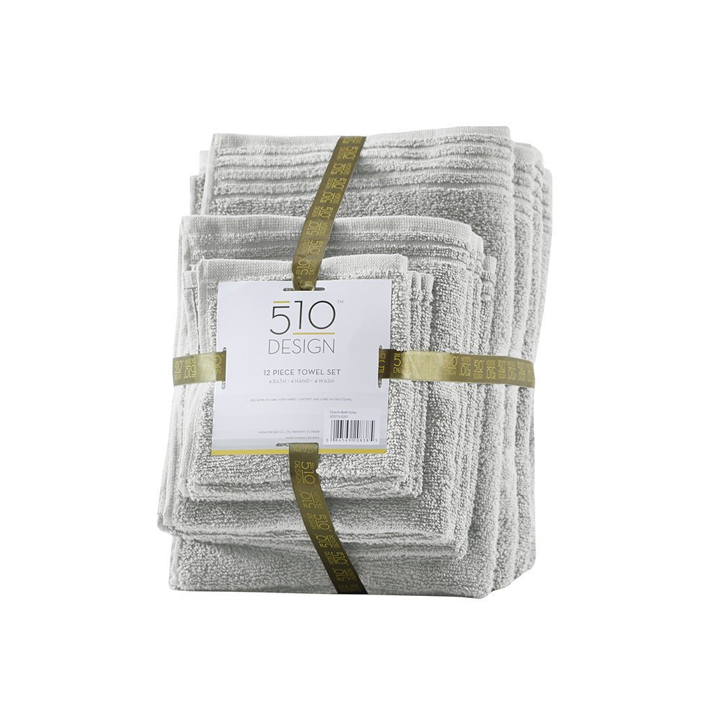100% cotton quick dry 12 piece bath towel set - Tuesday Morning - Bath Towels