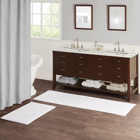 100% cotton tufted 3000 gsm reversible bath rug - Tuesday Morning - Bathroom Rugs
