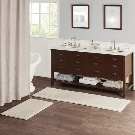 100% cotton tufted 3000 gsm reversible bath rug - Tuesday Morning - Bathroom Rugs