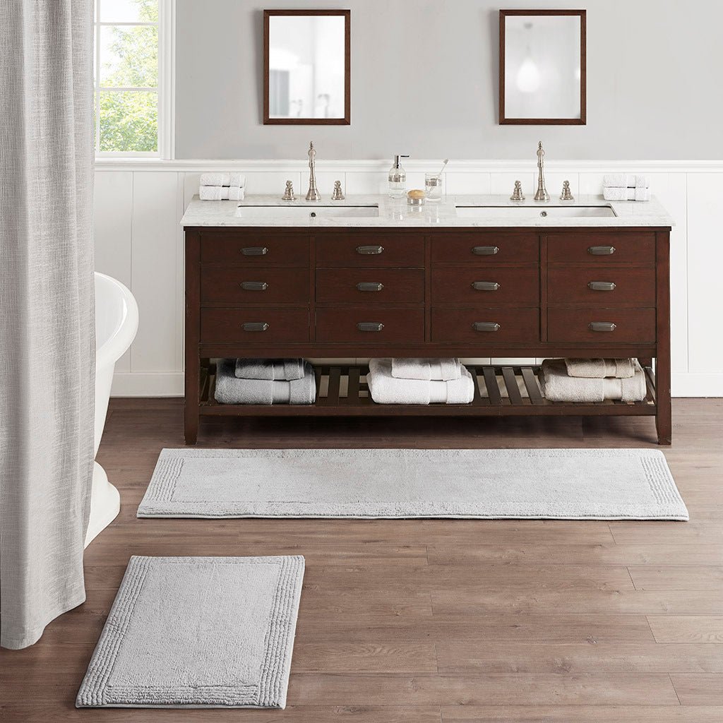 100% cotton tufted 3000 gsm reversible bath rug - Tuesday Morning - Bathroom Rugs