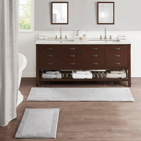 100% cotton tufted 3000 gsm reversible bath rug - Tuesday Morning - Bathroom Rugs