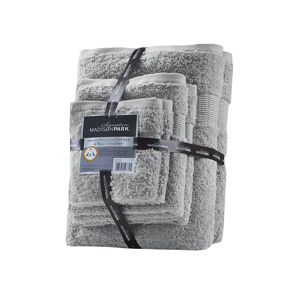 100% egyptian cotton 6 piece towel set - Tuesday Morning - Bath Towels