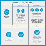 100% egyptian cotton 6 piece towel set