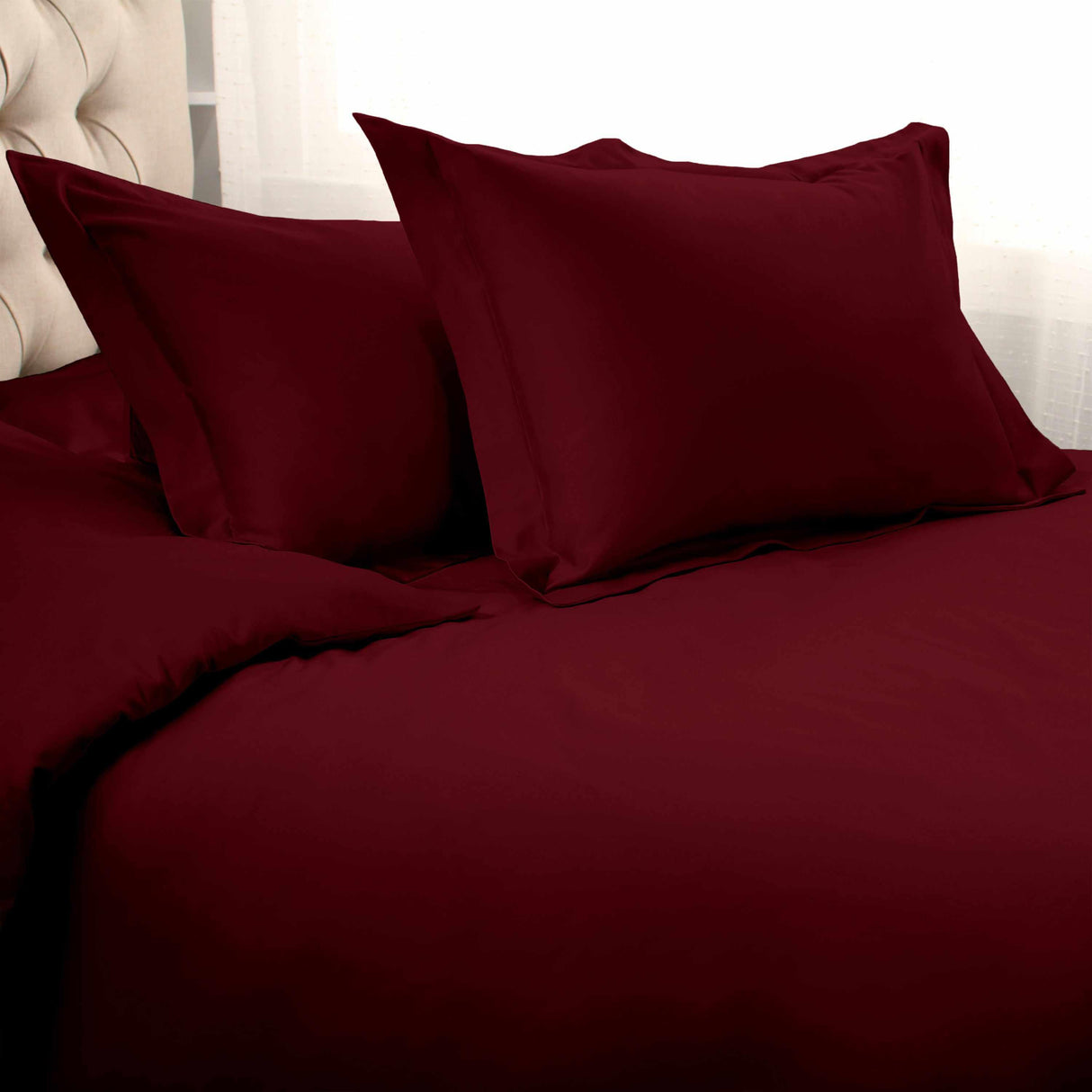1000 Thread Count Egyptian Cotton Solid Duvet Cover Set - Egyptian Cotton Duvet Cover Set by Superior