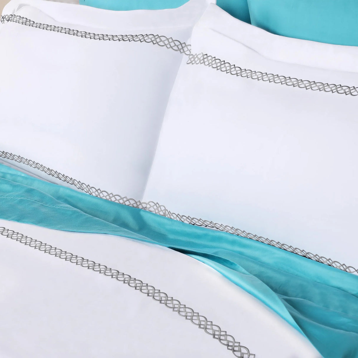 1000 Thread Count Egyptian Cotton Embroidered Duvet Cover Set - Egyptian Cotton Duvet Cover Set by Superior