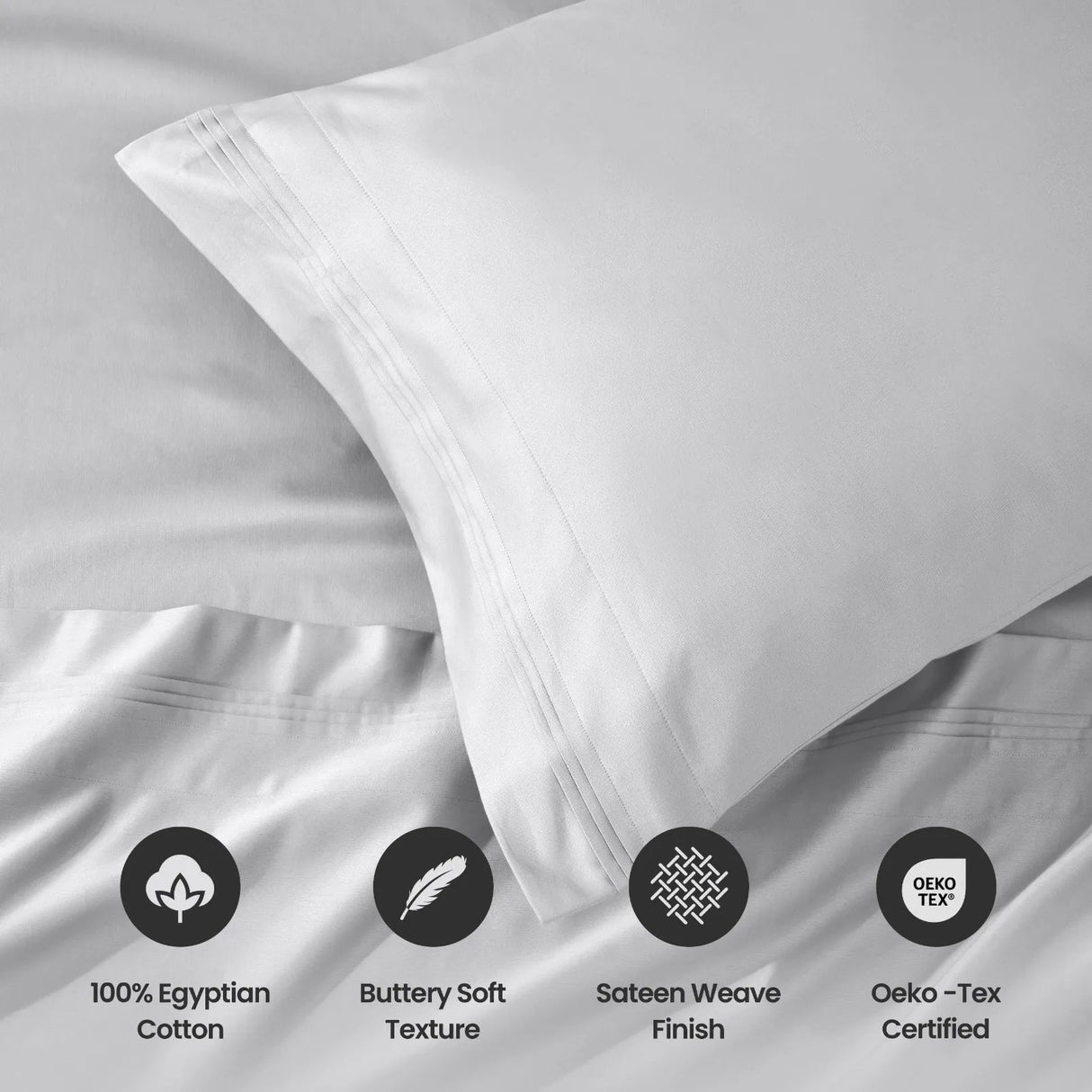Egyptian Cotton 1000 Thread Count Extra Deep Solid Sheet Set - Egyptian Cotton Sheet Set by Superior