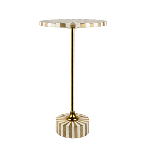 Calix Contemporary Minimalist Metal/Cork Round End Table